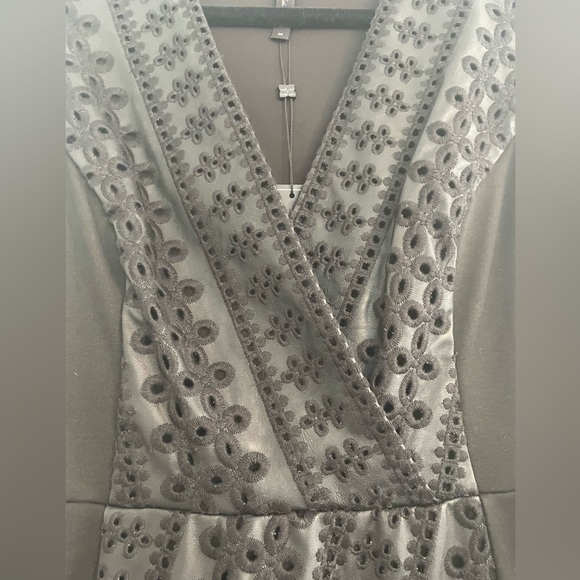 BCBG MaxAzria Vegan Leather Eyelet Dress - NWT - Picture 3 of 4